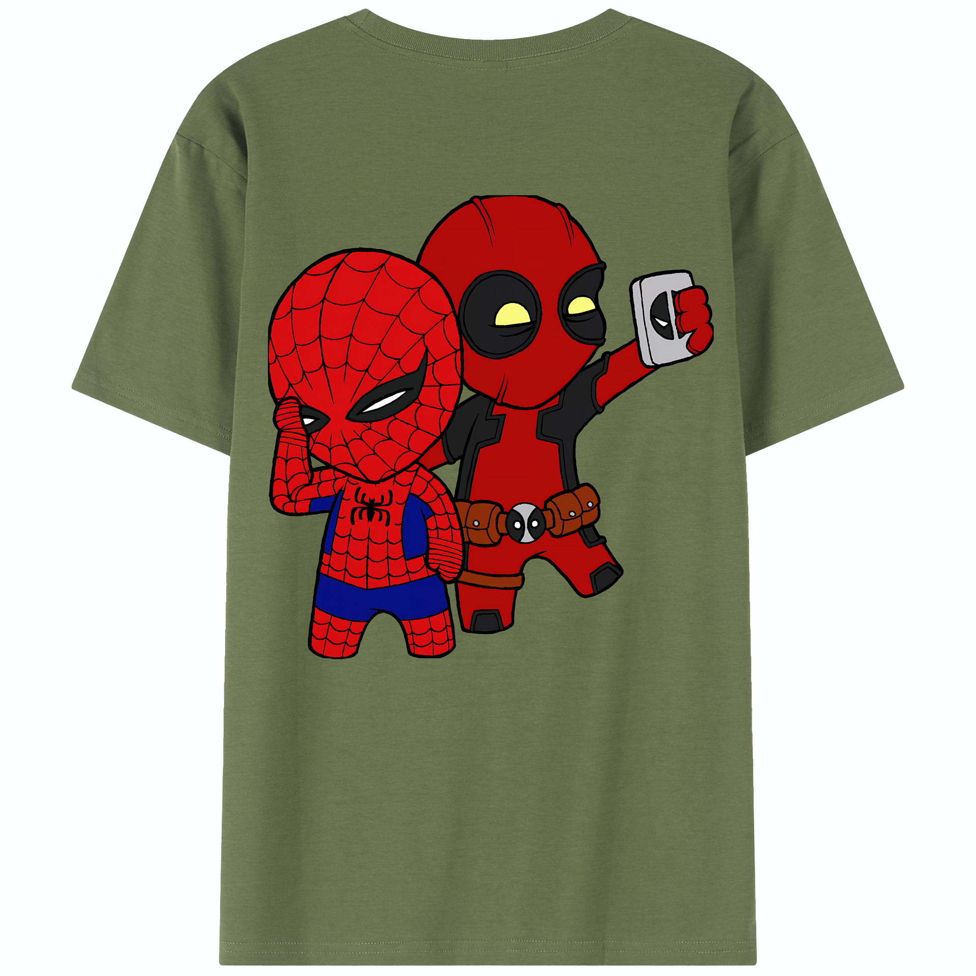 （画像用） Deadpool デッドプール 綿100％半袖Tシャツ（背面プリント）